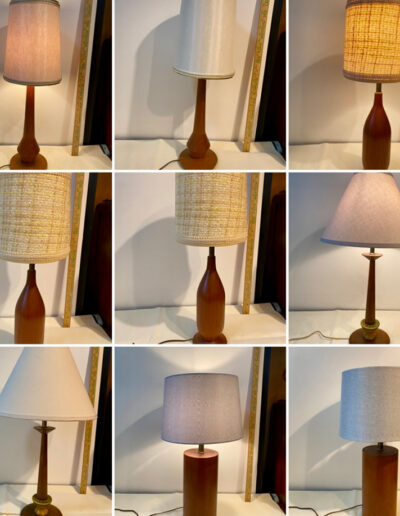 Vintage Teak Table Lamps