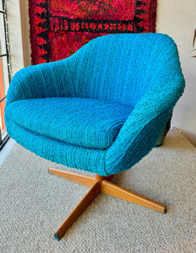 Vintage Scandinavian Swivel Lounge Chair