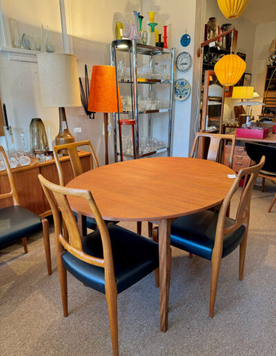 Vintage Teak Oval Dining Table