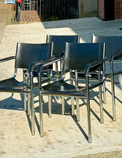 Vintage Chrome and Leather Chairs