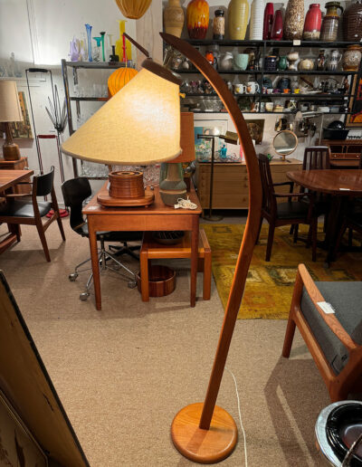 Vintage Teak Arched Floor Lamp