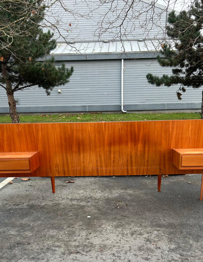 Vintage Teak Queen Size Headboard