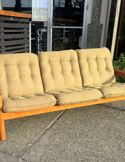 Vintage Teak Reupholstered Sofa