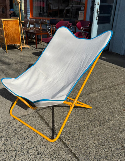 Vintage Yellow Enamel Butterfly Chair