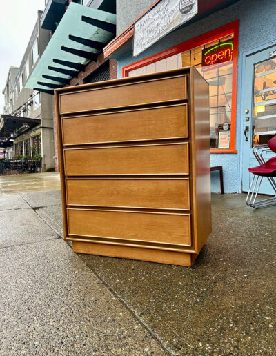 Vintage Teak Tall Boy Dresser