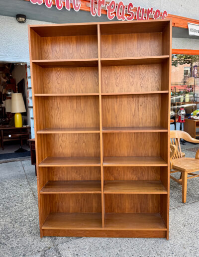 Vintage Danish Teak Double Bookcase